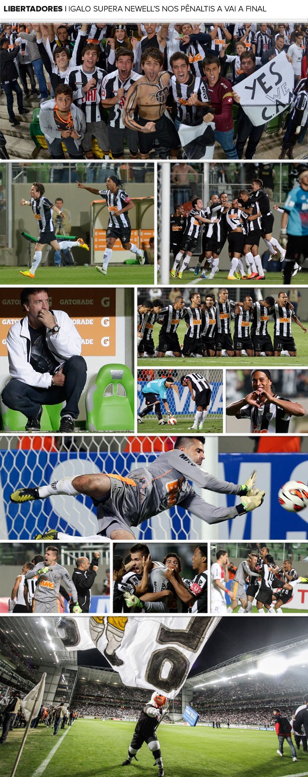 MOSAICO - Atlético-mg vitória nos pênaltis libertadores Newell's old boys (Foto: Agência Reuters)