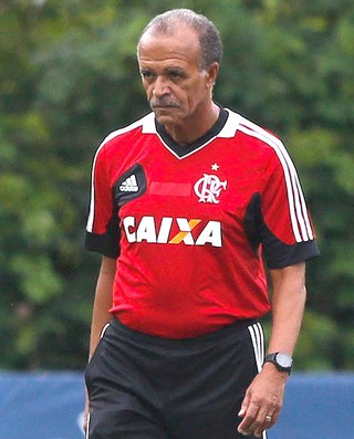 Jayme de Almeida no treino do Flamengo (Foto: Guito Moreto / Agência O Globo)