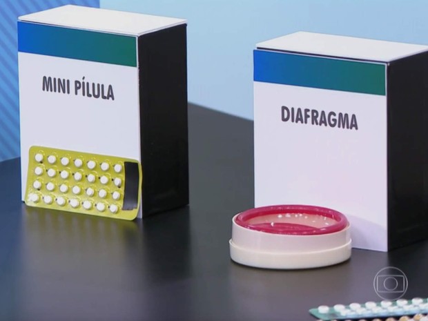 Métodos contraceptivos tradicionais, como a pílula e o diafragma, são distribuídos pelo Ministério da Saúde (Foto: TV Globo/Reprodução)