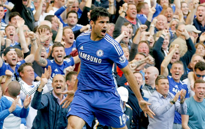 Diego Costa - Chelsea x Leicester (Foto: AP)