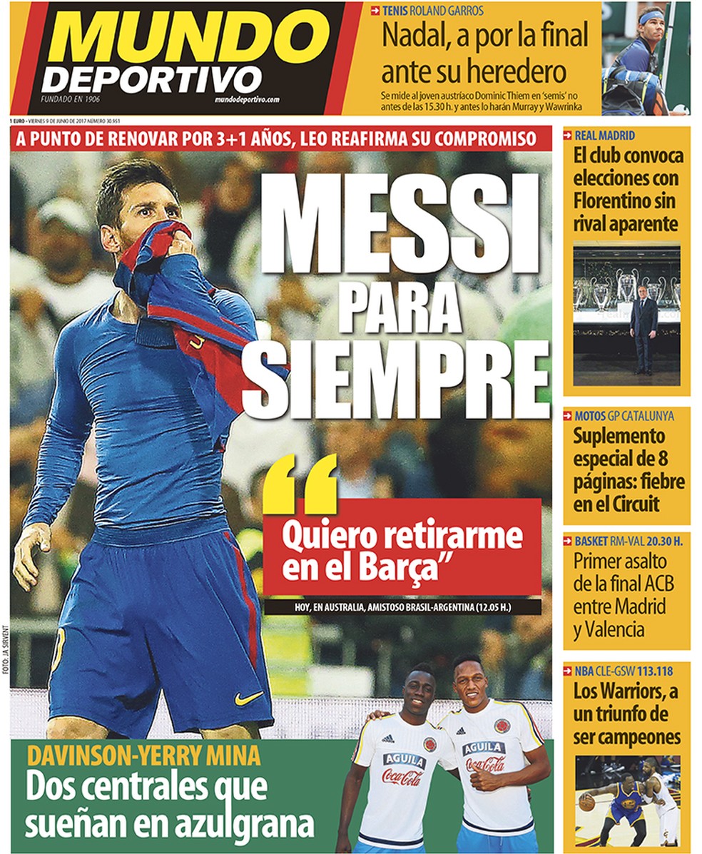 Capa do jornal Mundo Deportivo (Foto: Reprodução)