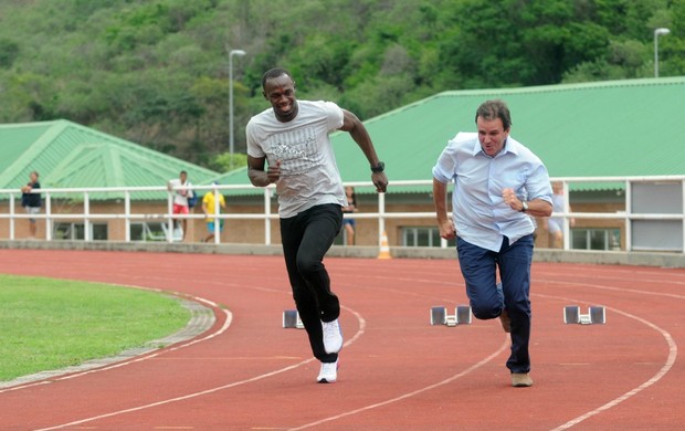 Usain Bolt Eduardo Paes Mato Alto atletismo (Foto: Divulgação/JP Engelbrecht)