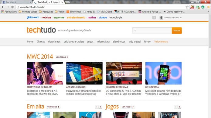 Utilize seu browser com um número razoável de abas de navegação (Foto: Reprodução/Daniel Ribeiro)