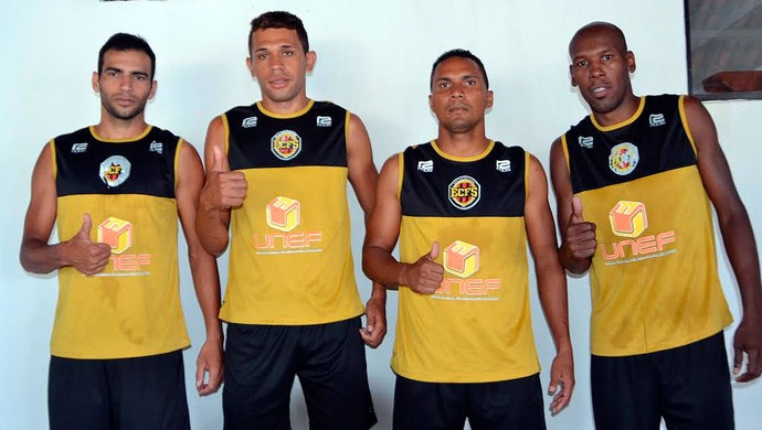 Feira de Santana; Leandro; Toninho; Marcelo Alves; Marcelo Augusto (Foto: Divulgação/Feira de Santana)
