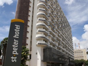Fachada principal do hotel Saint Peter, em Brasília (Foto: Vianey Bentes/TV Globo) Fachada principal do hotel Saint Peter, em Brasília (Foto: Vianey Bentes/TV Globo)