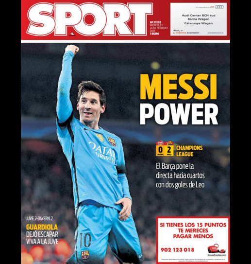 Manchete Sport Messi