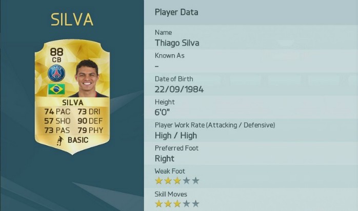 Thiago Silva Fifa 16