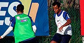 Bahia realiza treino tático no Fazendão (Imagens/TV Bahia)