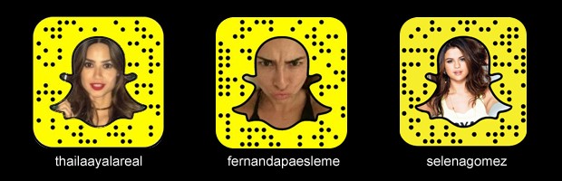 Snapcode: Thaila Ayala, Fernanda Paes Leme e Selena Gomez (Foto: Reprodução/Instagram)