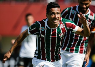 Cícero comemora gol do Flu, Fluminense x Ponte Preta (Foto: Rudy Trindade/Agência Estado)