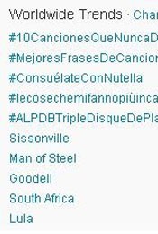 Trending Topics no Mundo às 17h30 (Foto: Reprodução)