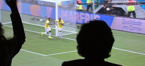 A Globo fez demonstração de Brasil x Camarões, ao vivo, em 8K, que oferece 16 vezes mais resolução do que o HD (Foto: Globo)