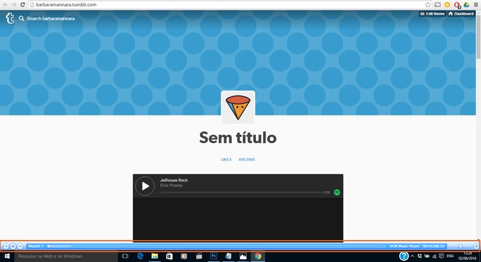 O player será adicionado no seu blog do Tumblr com as músicas selecionadas (Foto: Reprodução/Barbara Mannara) (Foto: O player será adicionado no seu blog do Tumblr com as músicas selecionadas (Foto: Reprodução/Barbara Mannara)) O player será adicionado no seu blog do Tumblr com as músicas selecionadas (Foto: Reprodução/Barbara Mannara) (Foto: O player será adicionado no seu blog do Tumblr com as músicas selecionadas (Foto: Reprodução/Barbara Mannara))