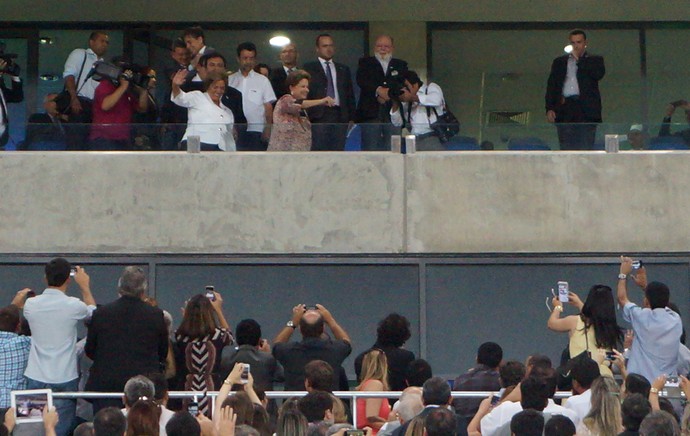 Dilma Rousseff participa de inauguração da Arena das Dunas (Foto: Augusto Gomes/GloboEsporte.com)