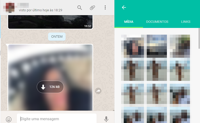 WhatsApp Web sincroniza itens compartilhados no PC (Foto: Reprodução/Paulo Alves)