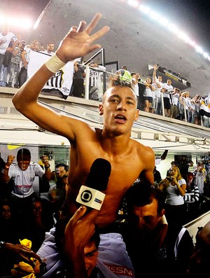 neymar santos x corinthians comemoração (Foto: Marcos Ribolli/Globoesporte.com)