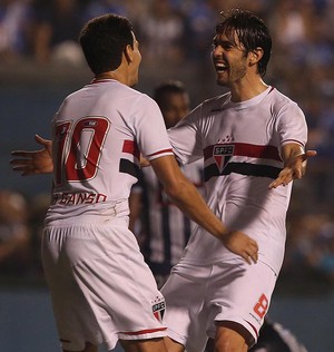 Kaká e Ganso Emelec x São Paulo (Foto: Rubens Chiri/saopaulofc.net)