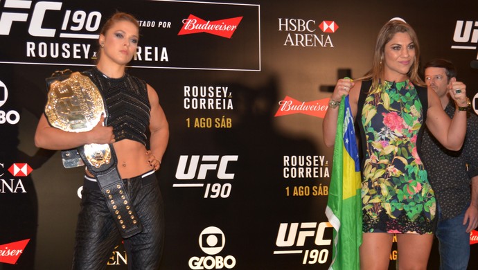 Ronda Rousey e Bethe Correia encarada UFC 190 (Foto: André Durão)