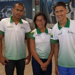 Alef Fernandes, Rebeca Campos e Lucas Damasceno, atletas acreanos paralímpicos (Foto: Geison Moraes/arquivo pessoal)