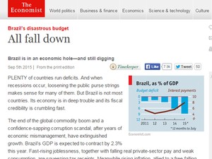 Economia brasileira está em apuros, diz Economist (Foto: Reprodução/The Economist)