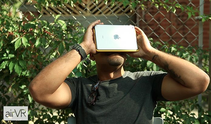 E você? Usaria um iPad como óculos de realidade virtual (Foto: Divulgação)