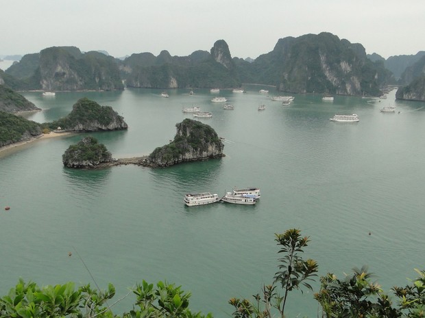 Foto foi tirada em Halong Bay, no Vietnã (Foto: Gisele Oliveira/VC no G1)