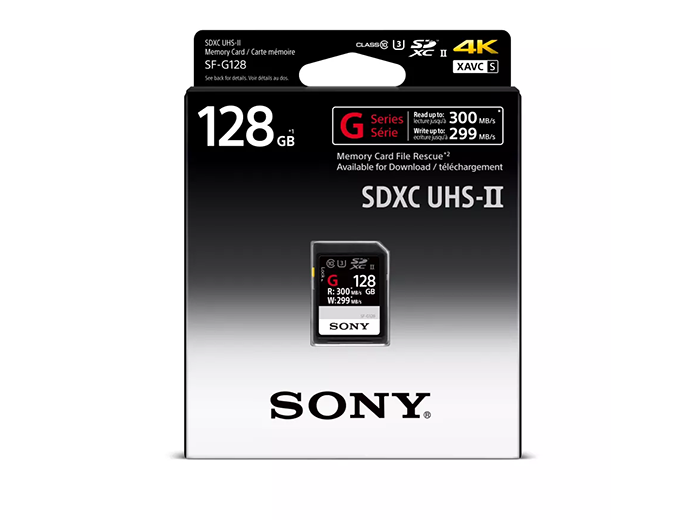 Cartões de memória serão encontrados em versões de 32, 64 e 128 GB (Foto: Divulgação/Sony)