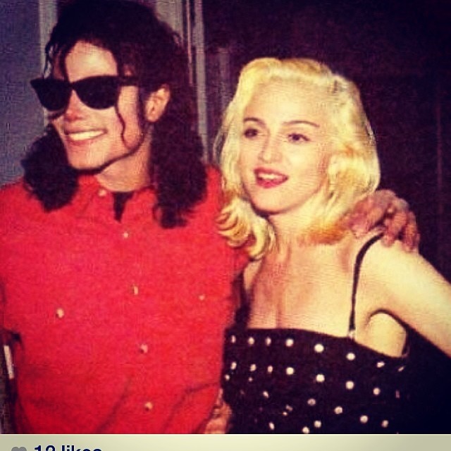 Michael Jackson e Madonna em foto antiga (Foto: Reprodução/Instagram)