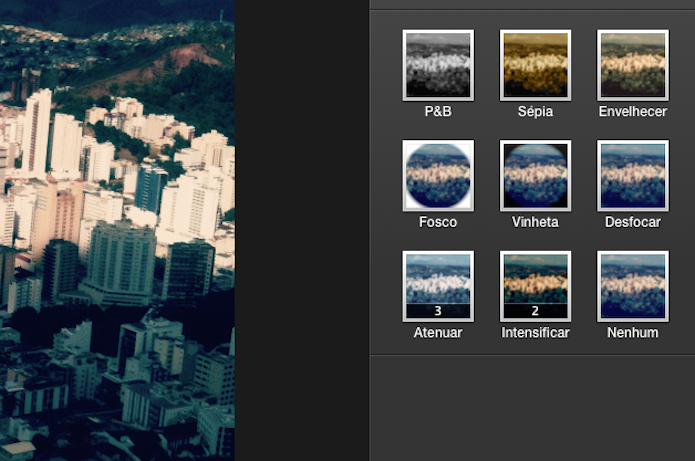 Inserindo filtros em fotos com o iPhoto do Mac OS X (Foto: Reprodução/Marvin Costa)