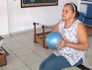 Dona Josefa idoso esporte (Foto: ReproduÃ§Ã£o/TV Gazeta)