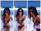 Paula Fernandes relembra dias de férias em praia: 'Quero voltar'