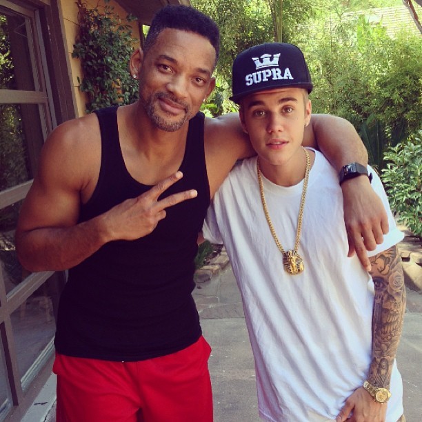 Justin Bieber e Will Smith (Foto: Instagram / Reprodução)