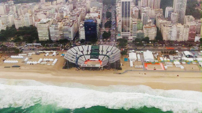 Arena Vôlei Copacabana (Foto: GloboEsporte.com)