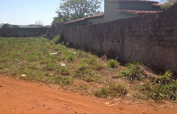Local onde o corpo do jovem foi encontrado, em Inhumas, Goiás (Foto: Fernanda Borges/G1)