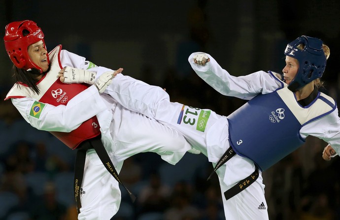 Julia Vasconcelos Dos Santos perde para finlandesa Suvi Mikkonen; Taekwondo;  (Foto: REUTERS/Issei Kato)