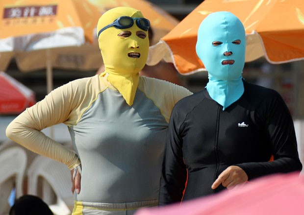 'Facequíni' virou moda na China. (Foto: AFP)