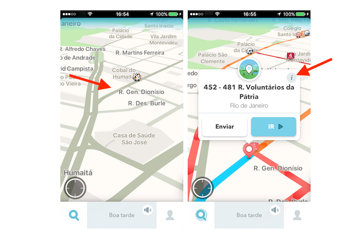 Acesso para as informações de um local no Waze (Foto: Reprodução/Marvin Costa)