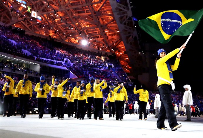 Brasil em Sochi abertura olimpíadas de inverno (Foto: AP)
