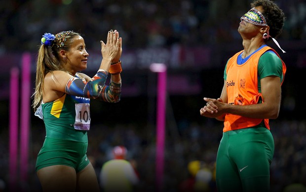 Terezinha Guilhermina e Guilherme Soares 100m paralimpíadas (Foto: EFE)