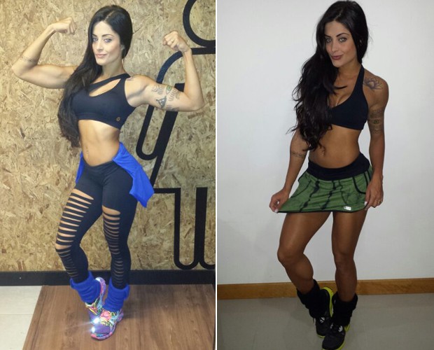 Aline Riscado exibe seus looks fitness nas redes sociais (Foto: Arquivo Pessoal)
