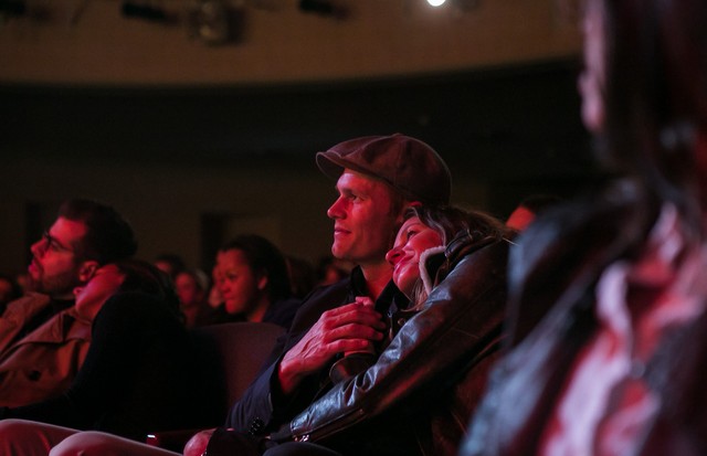Gisele e Tom Brady na plateia (Foto:  David Collaço/ Divulgação )