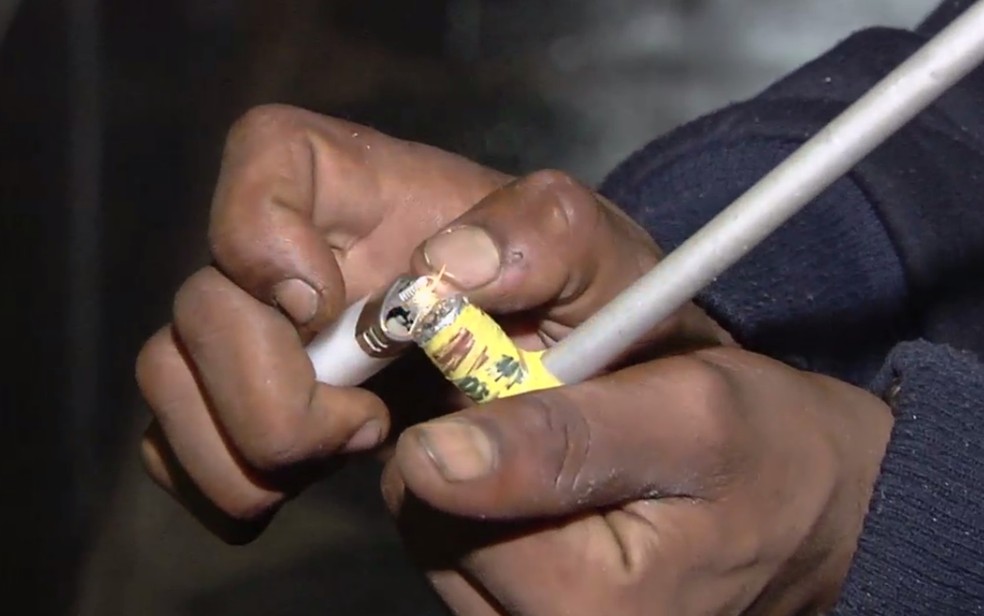 Usuários de crack moram em ruas do centro de Goiânia Goiás (Foto: Reprodução)