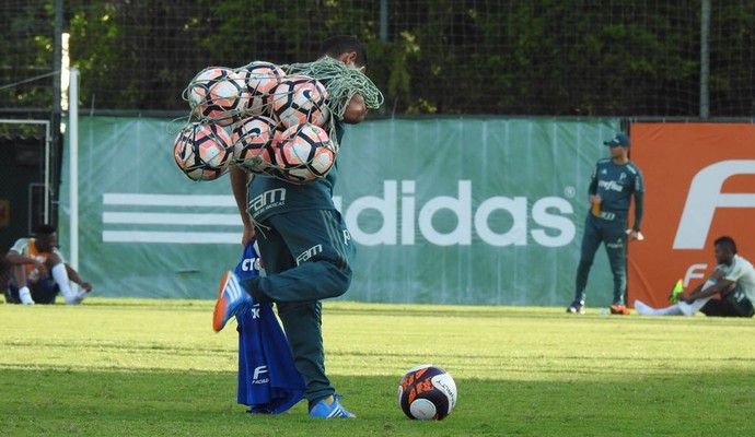 cesto de bolas da libertadores palmeiras (Foto: Tossiro Neto)