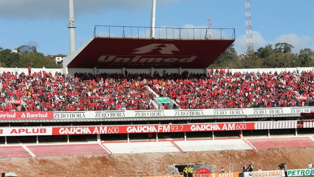 Beira-Rio com 100% das arquibancadas inferiores em obras (Foto: Diego Guichard / GLOBOESPORTE.COM)