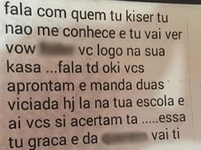 Mensagens foram usadas pela mãe das meninas para denunciar o suspeito (Foto: Divulgação/Polícia Civil) Mensagens foram usadas pela mãe das meninas para denunciar o suspeito (Foto: Divulgação/Polícia Civil)