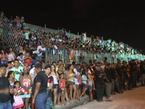 Público de cerca de 10 mil pessoas acompanhou o desfile da escola campeã (Foto: Ellyo Teixeira/G1)
