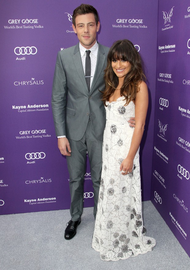 Cory Monteith e Lea Michele em evento em Los Angeles, nos Estados Unidos (Foto: Jonathan Leibson/ Getty Images)