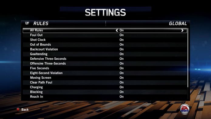 NBA Live 14: como personalizar as regras do game (Foto: Reprodução/Murilo Molina)