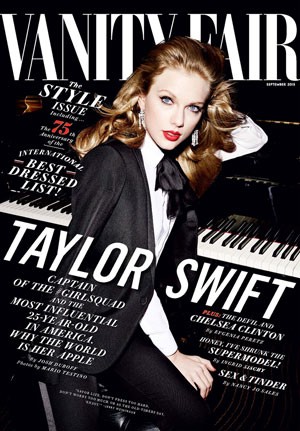 Capa da 'Vanity Fair' de setembro de 2015, com foto de Taylor Swift (Foto: Divulgação) Capa da 'Vanity Fair' de setembro de 2015, com foto de Taylor Swift (Foto: Divulgação)