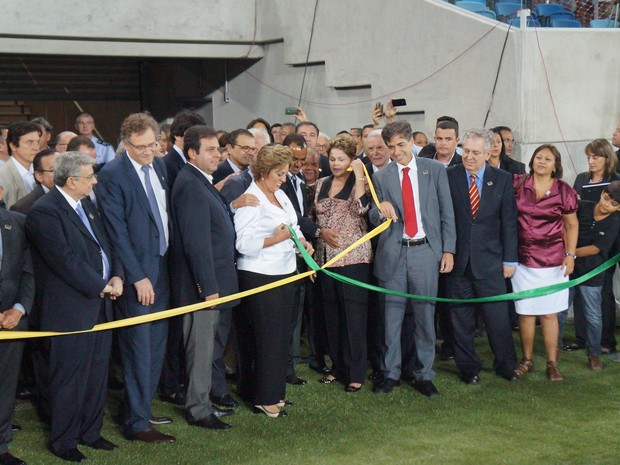 Dilma Rousseff inaugura Arena das Dunas (Foto: Augusto Gomes/G1)